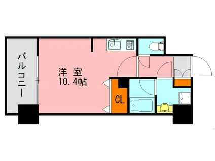 LANDIC S4173(ワンルーム/2階)の間取り写真