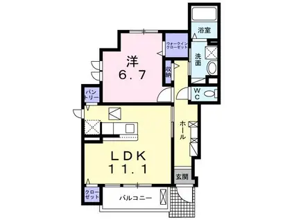 ネオ レジデンス(1LDK/1階)の間取り写真