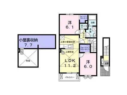 すみれ ガーデン(2LDK/2階)の間取り写真