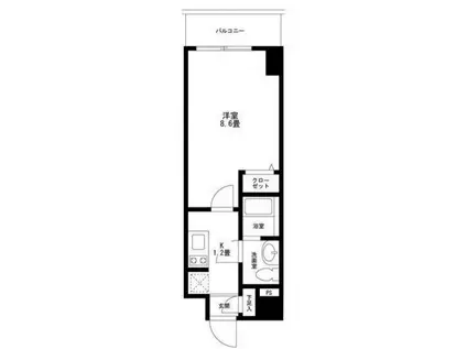 コモド川崎(1K/3階)の間取り写真