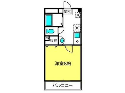 アイリッシュコート(1K/1階)の間取り写真