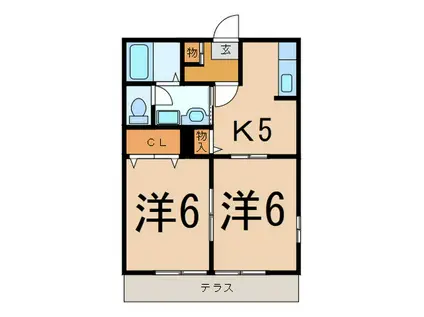 アネックス・T(2K/1階)の間取り写真