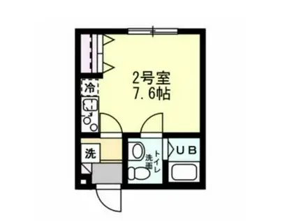 ベイルーム辻堂元町II(ワンルーム/2階)の間取り写真