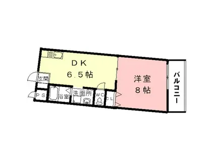 グランドステ-ジ(1DK/4階)の間取り写真