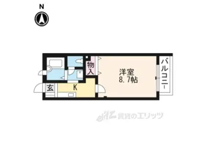 VILLA CAMPHOR TREE(1K/2階)の間取り写真