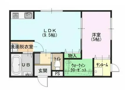 THE MAMS 06(1LDK/1階)の間取り写真