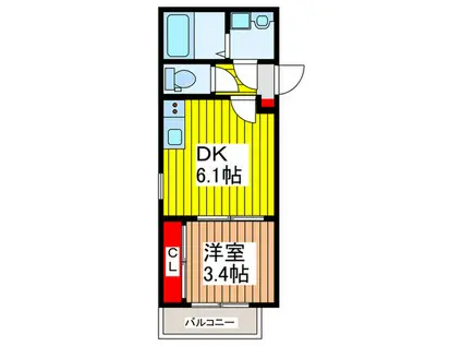 パサージュ・リコレ(1DK/1階)の間取り写真