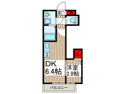 田島5丁目計画(1DK/1階)の間取り写真