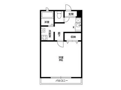 アンプルール ブワ REVE II(1K/2階)の間取り写真