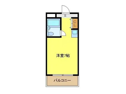 リバーズマンション(ワンルーム/4階)の間取り写真