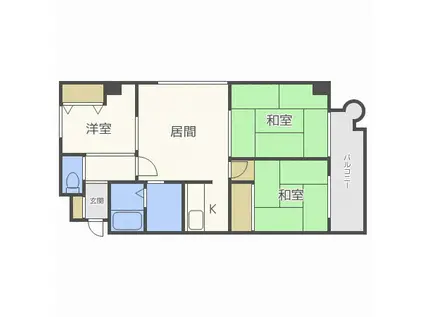 コルメナ元町(3DK/7階)の間取り写真