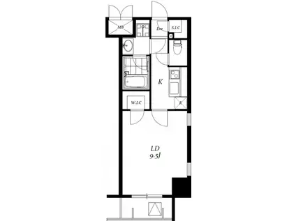 レジディア神田岩本町II(1K/7階)の間取り写真