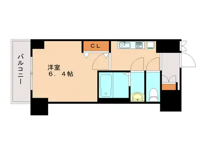 CREST TAPP DITA 神戸西パークフロント(1K/14階)の間取り写真