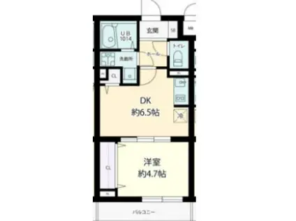 イーグルロード業平(1DK/2階)の間取り写真