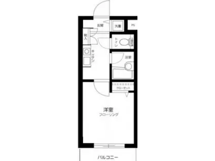 スカイコート目白(1K/3階)の間取り写真