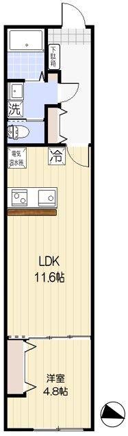 ザ・プレイス中馬込(1LDK/2階)の間取り写真