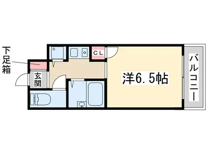 シティライフプレサンス新大阪(1K/2階)の間取り写真