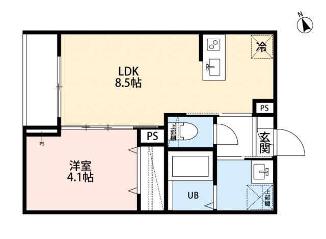 ROBOT HOME HOSHIGAOKAロボットホーム ホシガオカ(1LDK/2階)の間取り写真