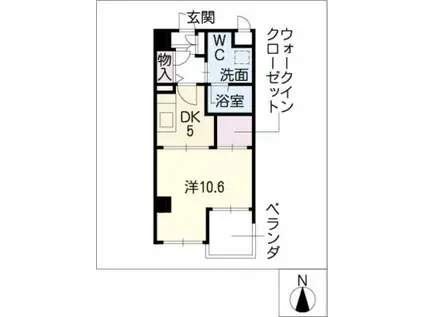 プティマンション鶴舞(1DK/1階)の間取り写真