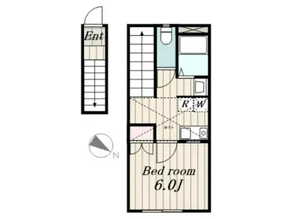 GRACE 桜台(1K/2階)の間取り写真