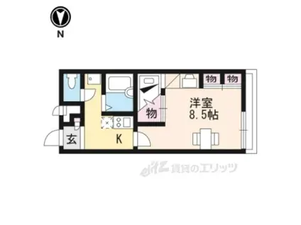 レオパレス横木(1K/2階)の間取り写真