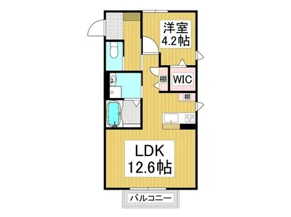 S-FLAT.MIKKAMACHI(1LDK/2階)の間取り写真