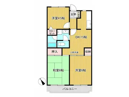 ファミールMO(3DK/3階)の間取り写真