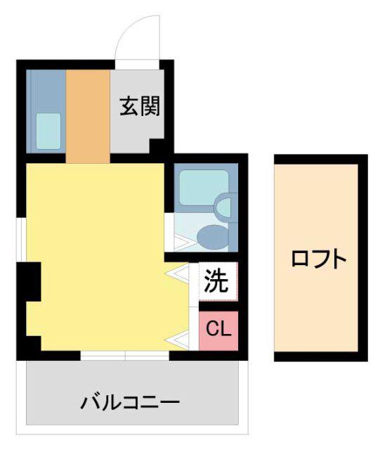 MARSH門戸(ワンルーム/3階)の間取り写真