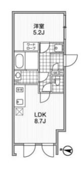 ALERO参宮橋(1LDK/3階)の間取り写真