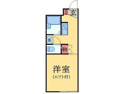 LPカーネル(1K/2階)の間取り写真