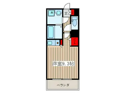 ダイナシティ田端(ワンルーム/2階)の間取り写真