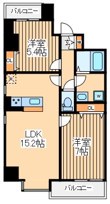 トキオ国立タワー(2LDK/9階)の間取り写真