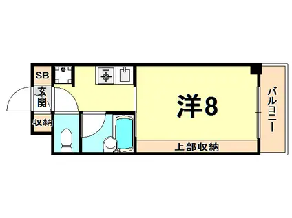 フォレスト西宮(1K/4階)の間取り写真