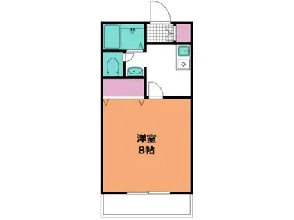 フレンズ壱番館(1K/2階)の間取り写真