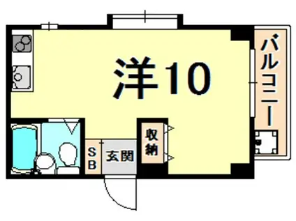 キングコーポラスII(ワンルーム/4階)の間取り写真
