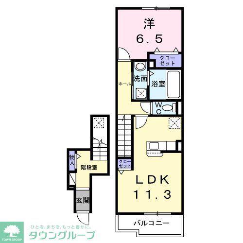ルミッカ(1LDK/2階)の間取り写真