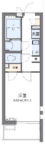 クレイノリバティ レジデンス(1K/4階)の間取り写真