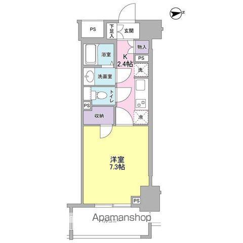 レキシントン・スクエア新宿御苑(1K/4階)の間取り写真