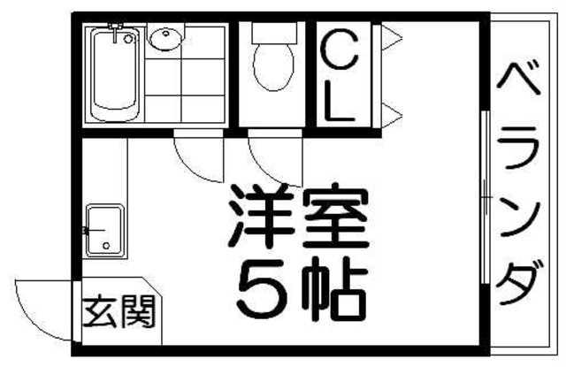 シャンテー中宮Ⅰ(ワンルーム/3階)の間取り写真