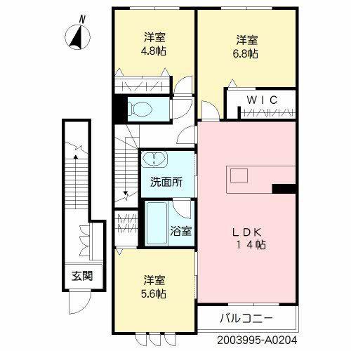 グランシャリオ(3LDK/2階)の間取り写真