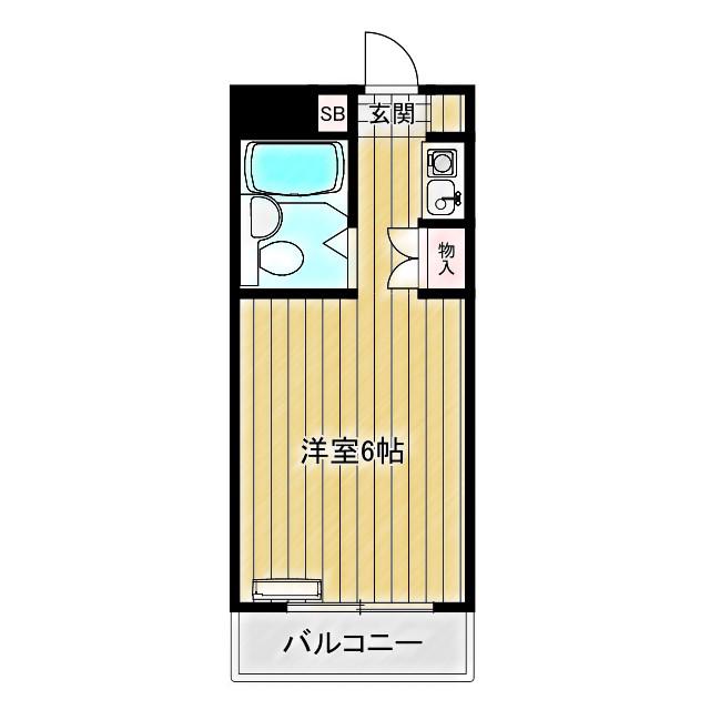 神明マンション(ワンルーム/3階)の間取り写真