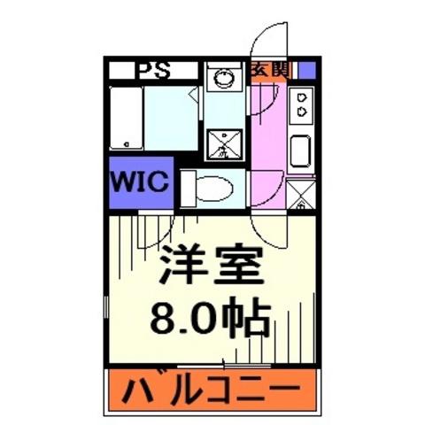 アンプルールフェールVERDE(1K/1階)の間取り写真