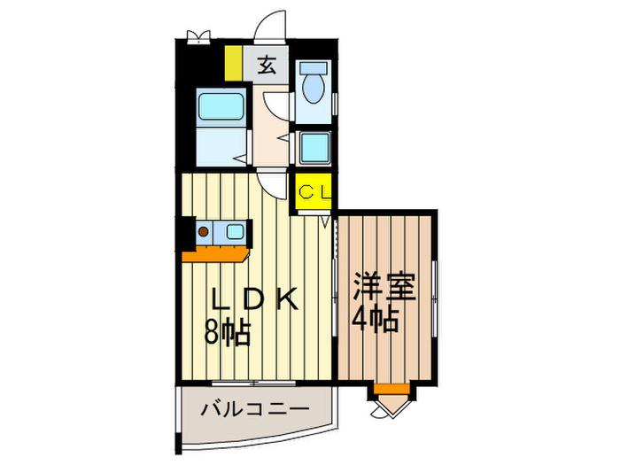 リーガルエクセレント(1LDK/4階)の間取り写真