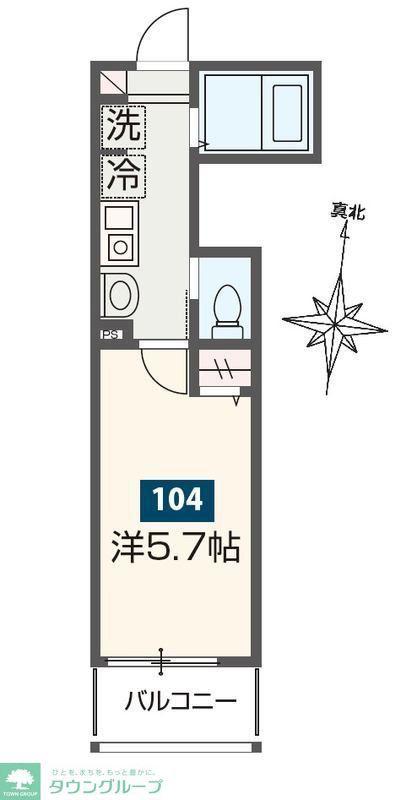 MELDIA大宮北A(1K/1階)の間取り写真