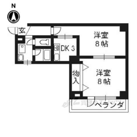 EMSCOURT(2K/1階)の間取り写真