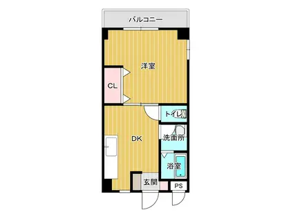 コーポ二三大三(1DK/3階)の間取り写真