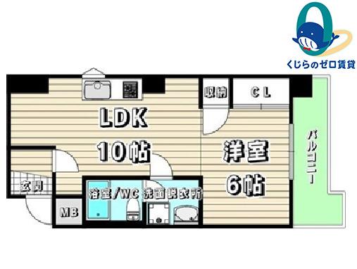 中京第3ビル 民泊NG・事務所使用OK(1LDK/3階)の間取り写真
