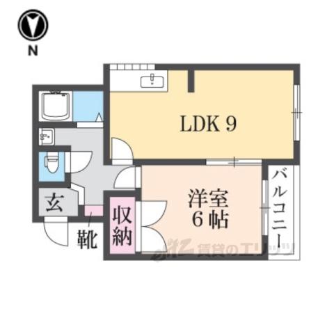 サンハイツ新大宮(1LDK/2階)の間取り写真