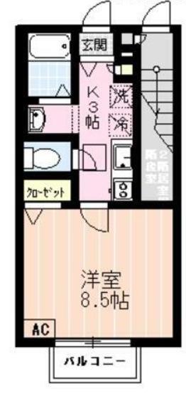 イル・ロトーレC(1K/1階)の間取り写真