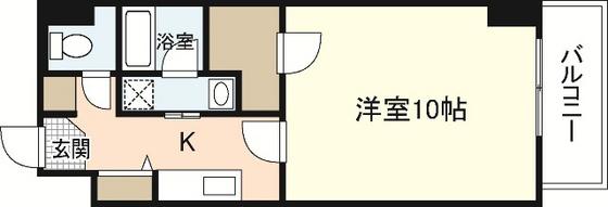 第23やたがいビル(1K/4階)の間取り写真